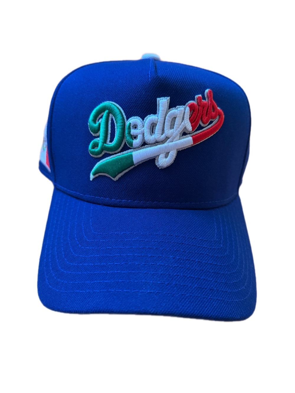 New Era Royal Blue Dodgers Hat with Mexico Flag